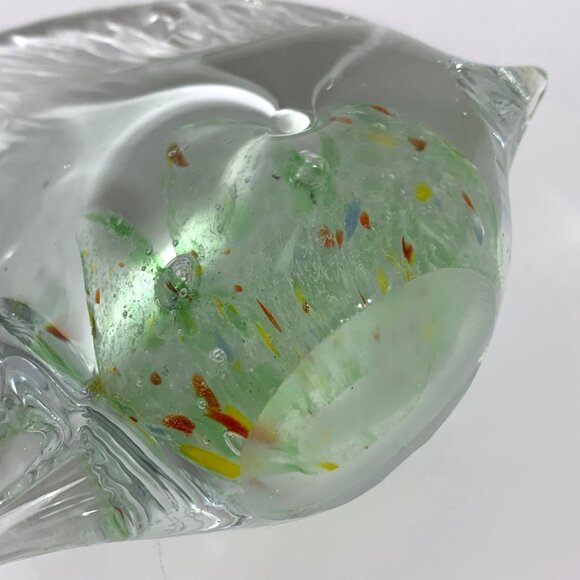 Set Of 2 Glass Angel Fish Figurines Paperweights Art Glass Decor Sculptures - Picture 11 of 11